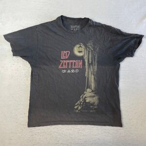 Led Zeppelin Graphic T-Shirt Mens XL Black Hermit Tarot Short Sleeve Cotton Rock